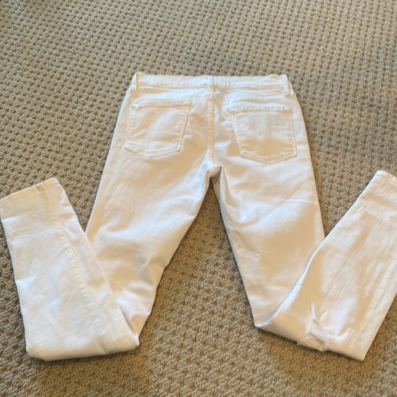 FRAME DENIM Le Skinny de Jeanne White Distressed Jeans - Picture 6 of 7